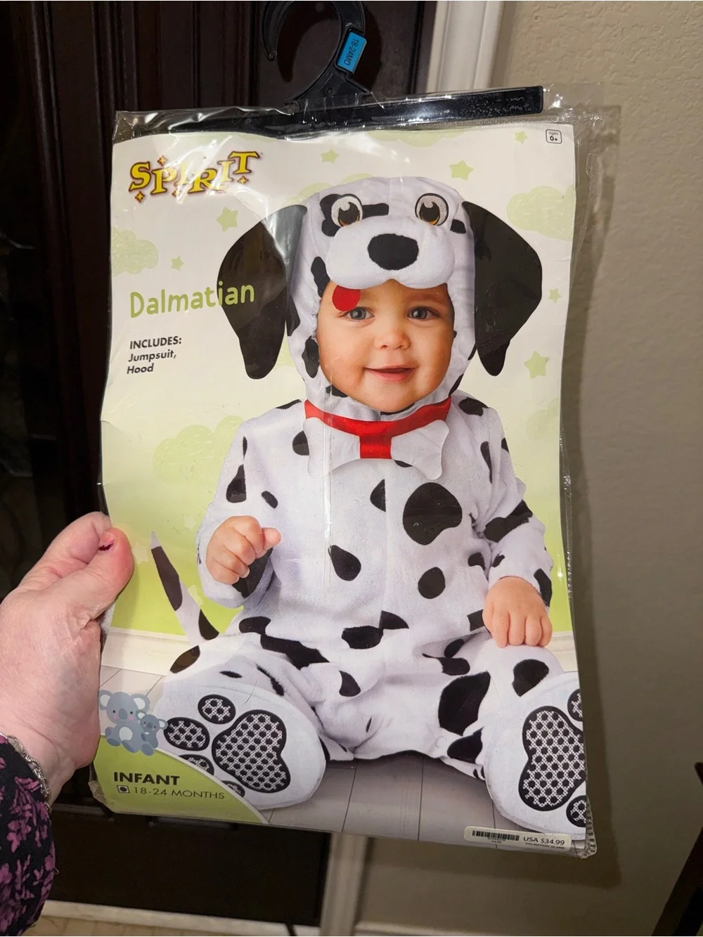Spirit Dalmatian Infant Costume - White & Black Sz 18-24M
